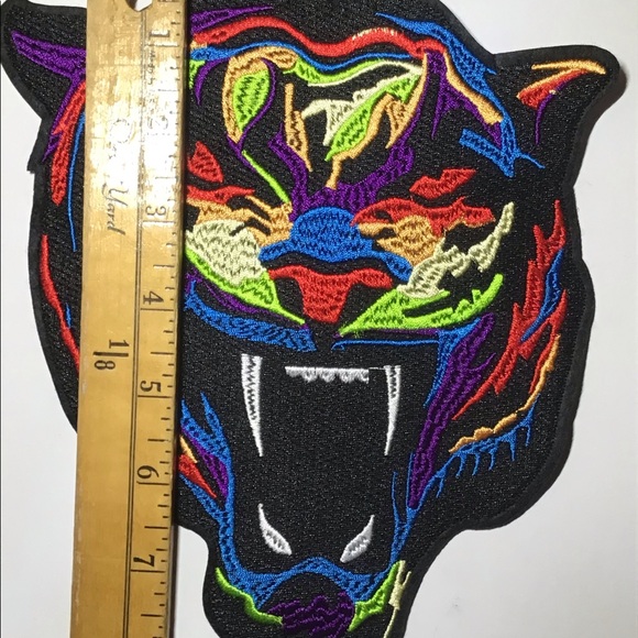 8” Panther-Tiger-cougar head iron on patch - Picture 4 of 4
